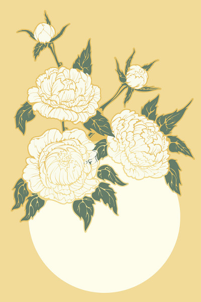 牡丹花朵组成