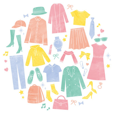 衣服和物品的插图