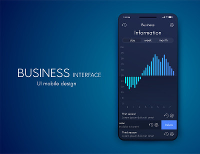 Fitness app. Ui ux design. UI design concept with 