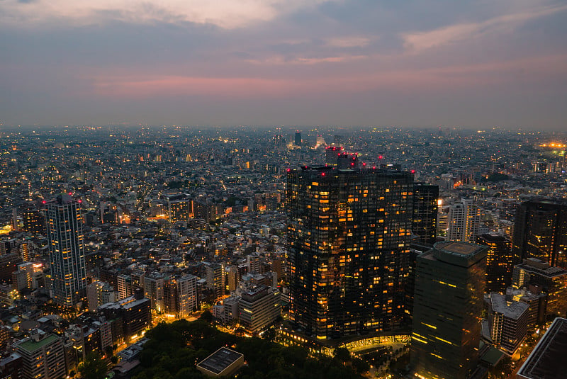 大都会政府大楼的城市景观