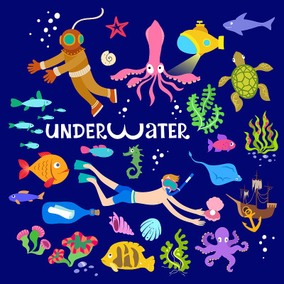 Underwater World Cartoon Clip-art