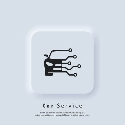 Car service logo. Diagnostics car tech icon logo. 