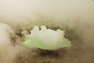 哥斯达黎加的poas火山