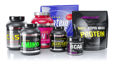 运动营养。乳清，BCAA，氨基，蛋白质