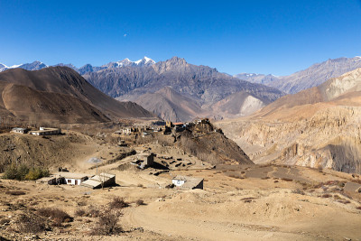 Jharkot村，下Mustang，尼泊尔