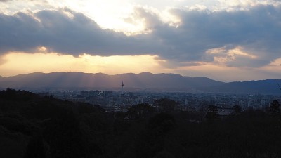 日本京都的日落景观