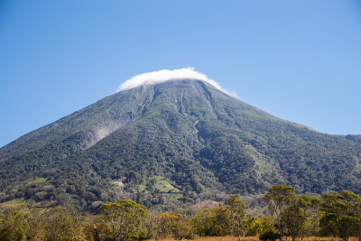 康塞普西翁火山从梅特佩岛，尼加拉瓜