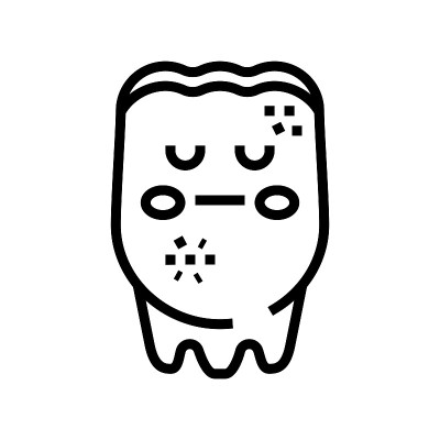 病齿线图标矢量插图