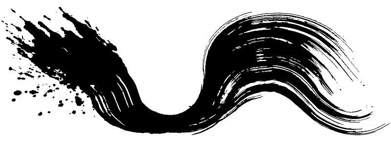 浪花。画笔描边。