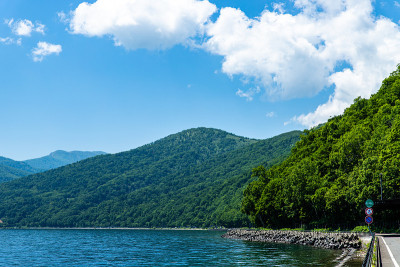 北海道四津湖的风景。