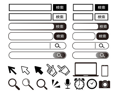 搜索框矢量插图，搜索栏。