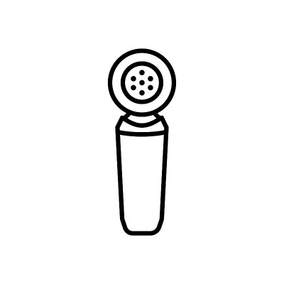 Microphone icon vector - Line art