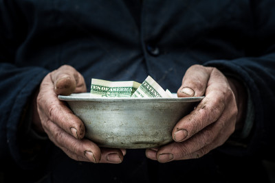 一个无家可归的人。