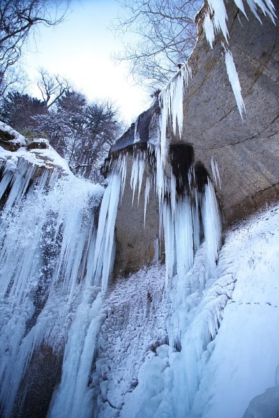 冰天雪地的大泷美景