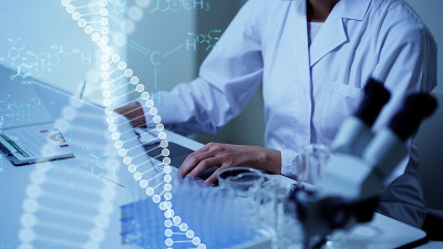 基因工程的概念。医学科学。科学实验室。