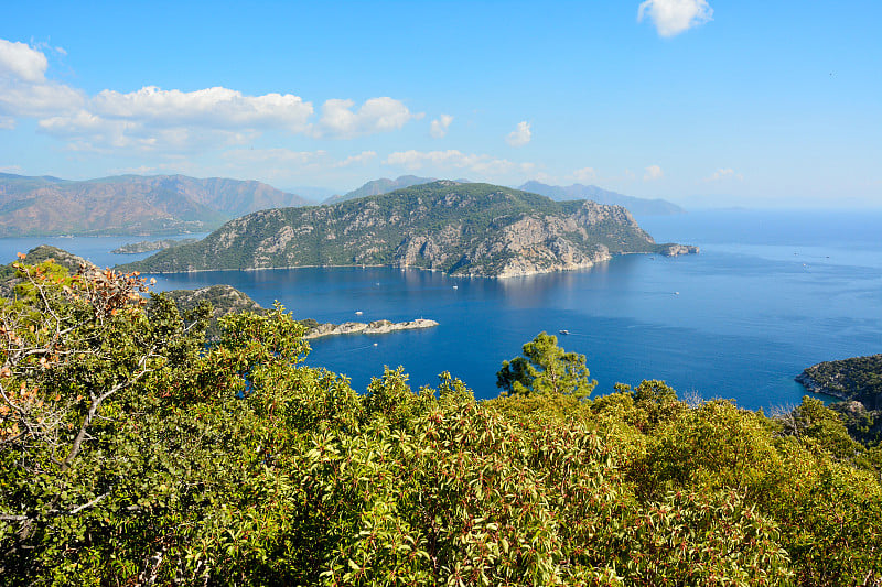 土耳其马尔马里斯附近的地中海海岸。