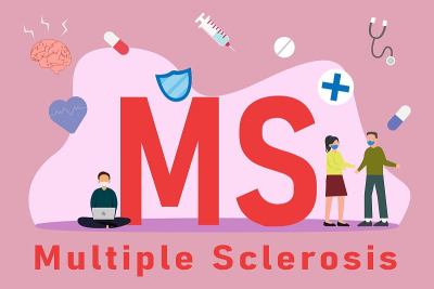 多发性硬化症MS二维平面矢量