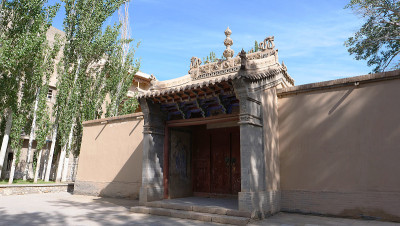 中国甘肃敦煌莫高窟的古代佛教建筑