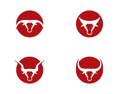 Bull head vector icon illustration