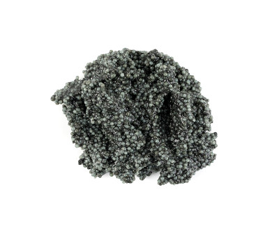 Small Black Caviar Isolated on White Background To