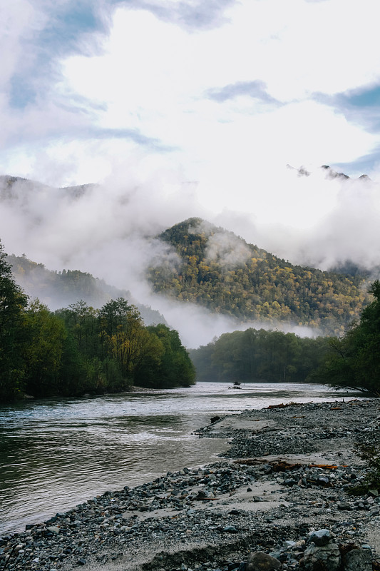 早晨上高内国家公园的大正池美景。