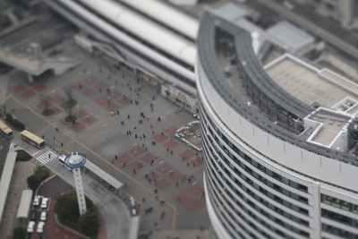 来自横滨地标大厦的微型景观