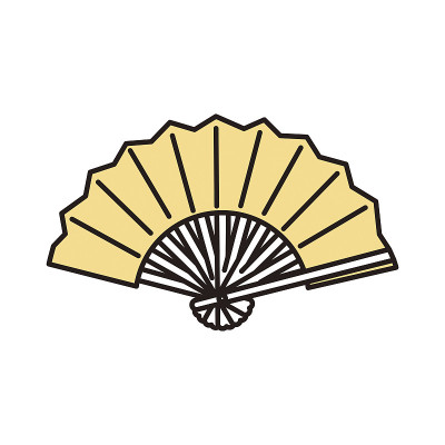 折扇矢量插图