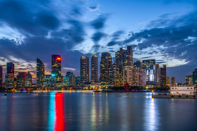 青岛城市建筑夜景