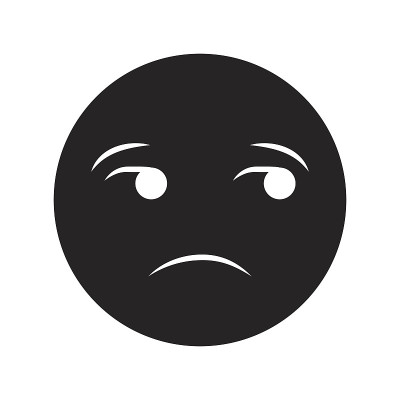 漫画脸表情孤立图标