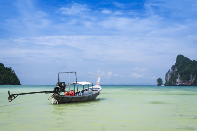 长尾船koh phi PI泰国岛