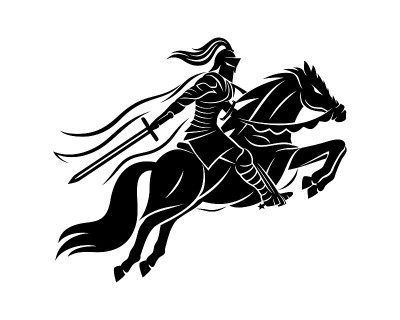 Ancient warrior on horseback.