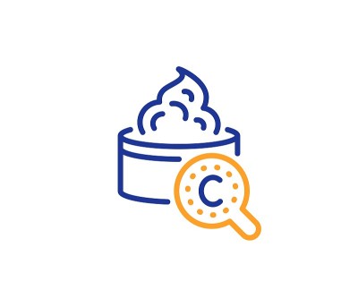 Collagen skin line icon. Cream care sign. Cosmetic