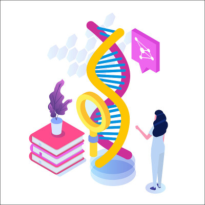 CRISPR CAS9 -基因工程等距概念。矢量图