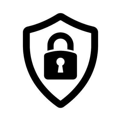 Security sign. Shield with padlock. Vector