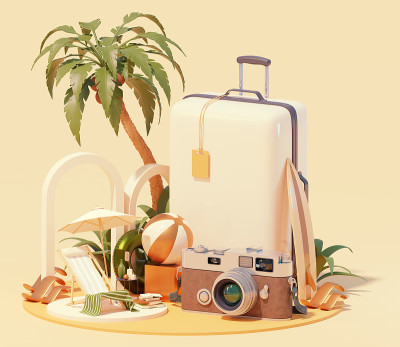 夏季旅游和海滩度假