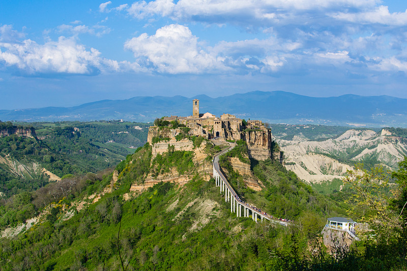 意大利拉齐奥古城Civita di bagnorego的美丽景色