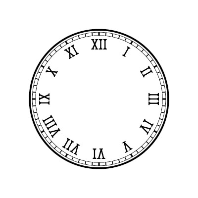 带有罗马数字的钟面