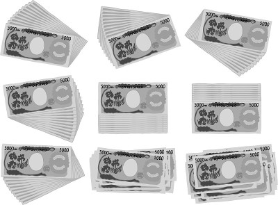 Monochrome Backside Bunch of  Cute hand-painted Ja