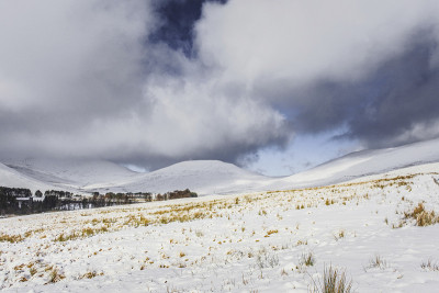 英国威尔士布雷肯灯塔冬季降雪