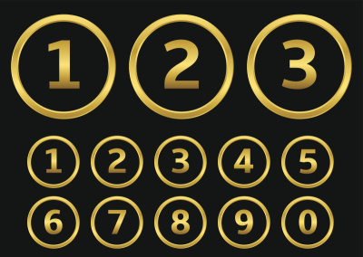 金色的数字