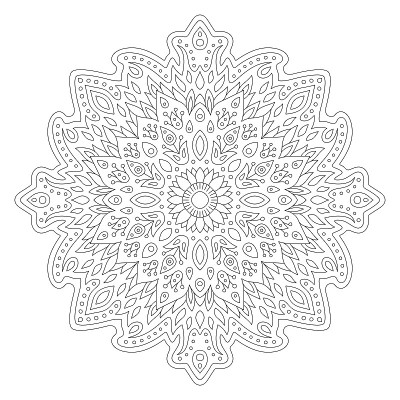 花卉图画书的线条艺术
