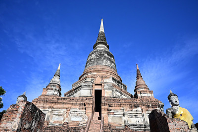Yai Chai Mongkhon(古老的寺庙)-大城府，泰国