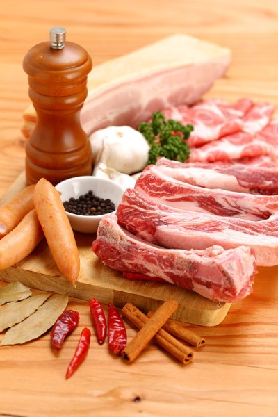 各种新鲜的肉
