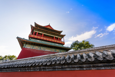 中国北京地标:鼓楼
