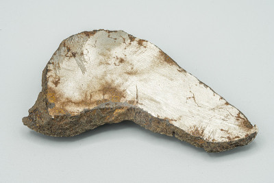 Metallic Meteorite isolated, a piece of rock forme