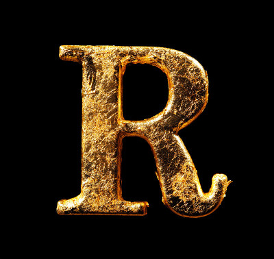 字母和数字在金叶