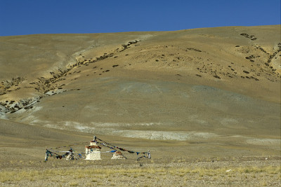 祈祷旗的Chorten