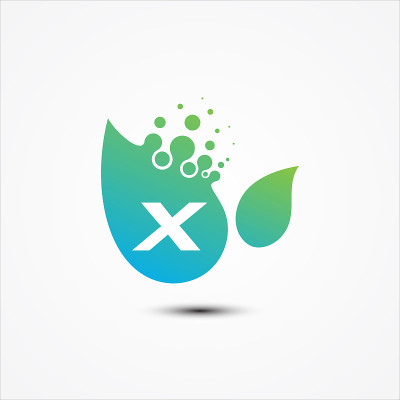 叶向量设计以X字母符号设计极简