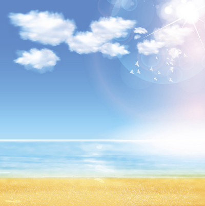 夏日沙滩背景
