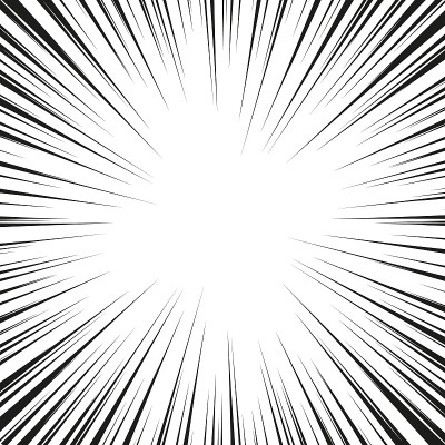 Graphic Explosion with Speed Lines. Comic Book Des